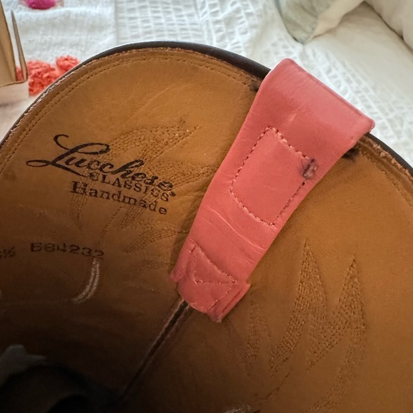 Lucchese Classics - Cowboy/Cowgirl Pink Boots - Size 6.5 B - Picture 10 of 13
